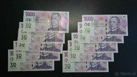 Výroční bankovka 1000 KČ 2023 s přítiskem kolku