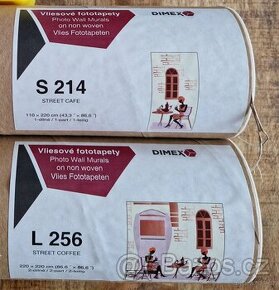 2X velká Vliesova tapeta - Street coffee a Street Cafe