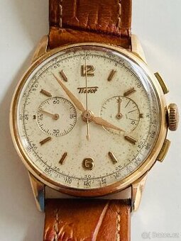 Zlaté 18-karátové chronografy Tissot ze 40. let 20. století