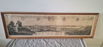 Václav Hollar - Velký pohled na Prahu z Petřína I