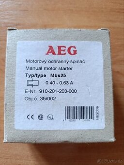 Motorový ochranný spínač AEG Mbs25 0,40-0,63A