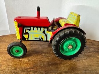 Plechový traktor na klíček Orginál - 1