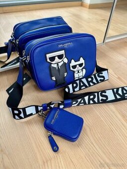 MODRÁ CROSSBODY KABELKA KARL LAGERFELD