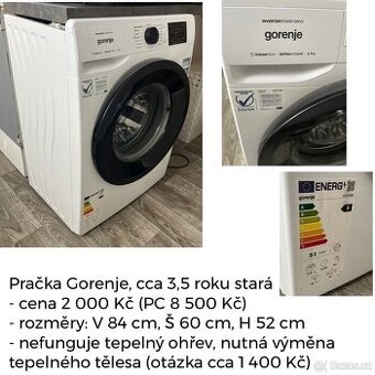 Pračka Gorenje (užší)