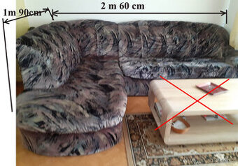 Pohodlná pohovka s křeslem