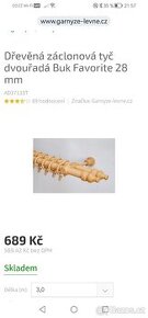 Záclonové tyče dvouřadé