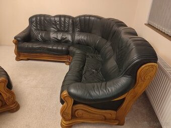 Kožená sedačka + křeslo