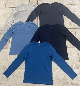 Bavlněná chlapecká trička s dlouhým rukávem, vel. 152