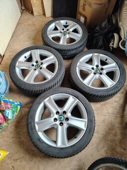 ALU kola Škoda 16" + letní pneu (DOT 2024, 6 mm)