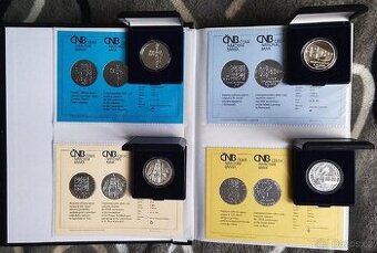 Mince Ag Proof 1993 - 2025, 100 Kč,200 Kč,500 Kč ČNB