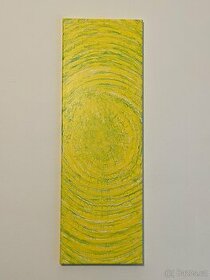 Obraz spirála žlutá akryl na plátně Moňas