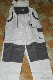 CXS Luxy Robin pracovní kalhoty s laclem bílo-šedé vel58 - 1