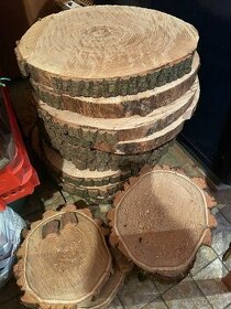 Dekorace dřevěné podtácy masivní - 1