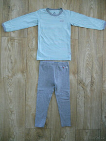 Little angel pyžamo Outlast, vel. 98, modrý proužek + šedý m