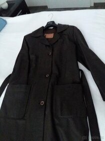 Prodám nový kožený dámský dlouhý kabát vel. 38-40