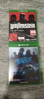 Wolfenstein The New Order & Need For Speed na a Xbox One