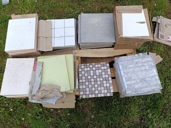 Zbytky dlažby a obkladů , mozaika