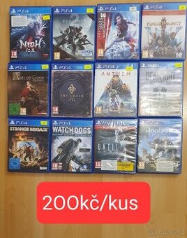 Hry na Playstation 4 ceny v textu od 200kč