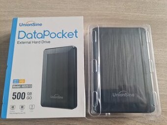 500Gb 2.5 externi disk USB 3 cerny + prepravni box / novy