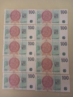 Nové bankovky hodnoty 100 Kč, r. 2018.