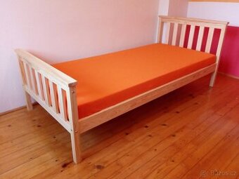 NOVÁ borovicová postel 120x200 (bez roštu a matrace)