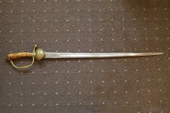 Lovecký tesák - Asi 18. století - Rytá čepel - 1