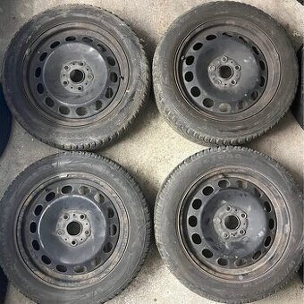 Disky plechové, 5x112, R16, ET46, zimní pneu 205/55/R16
