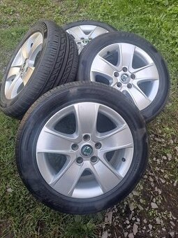 Alu kola 5x112 originál Škoda Octavia II 205/55 R16