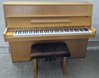 Piano Hohner - Světlý dub - s hydraulickou židlí - r. 1990