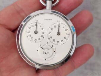 Zajímavé staré německé kapesní stopky Junghans 1/10s.