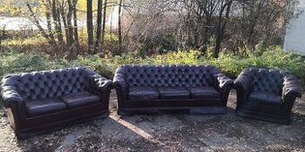 Kožená sedací souprava 3+2+1 CHESTERFIELD