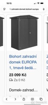 Prodám zahradní domek Biohort