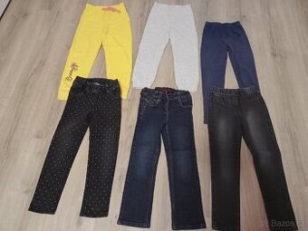Dívčí tepláky, legíny, džíny, vel. 110-116