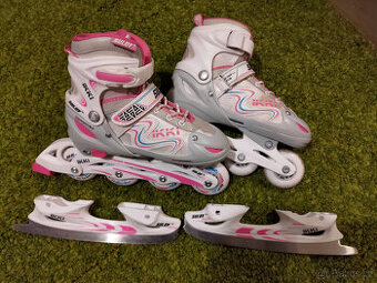 Dívčí kolečkové brusle Sulov IKKI 35-38 (+nože na brusle)