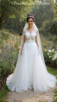 PŘEKRÁSNÉ SVATEBNÍ ŠATY 2v1