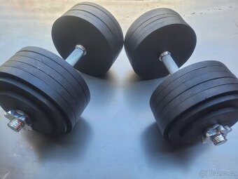 Nakládací jednoruční činky 2× 2,5kg - 60kg