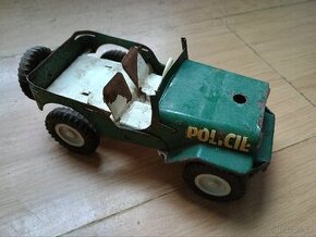 Kovová hračka JEEP Policie