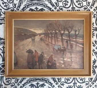 reprodukce Antonín Slavíček - V dešti pod Letnou