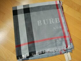 Stříbrný šátek / pléd Burberry