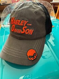 Kšiltovka s nápisem Harley Davidson černošedá