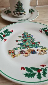 Retro vánoční souprava - hrníček+podšálkem+talířek