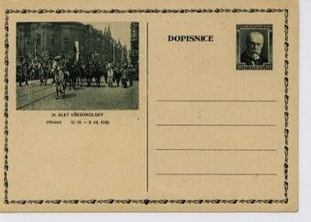 ČSR - Dopisnice z r.1932 Sokolská jízda Prahou