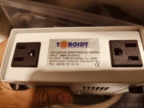 Toroidní autotransformátor 230V > 110V 1000W