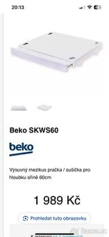 Beko Výsuvný mezikus pračka / sušička