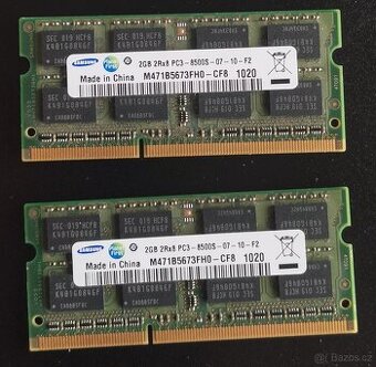 Paměti DDR3 2x2GB PC3-8500S