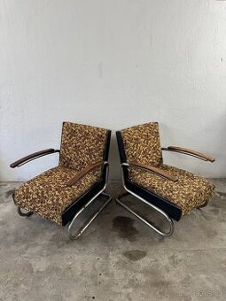 2x funkcionalistické křeslo Thonet S 411