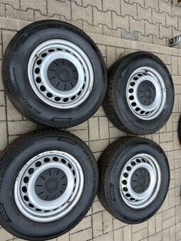 4x plechové kola 5x120 R16, pneu C