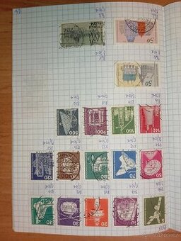 Německé poštovní známky 1972-1984 zošit