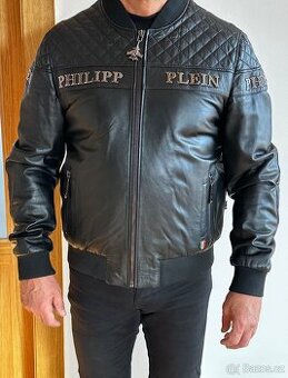 Bunda Philipp Plein panská kožená