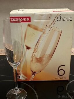 Sklenice na šampaňské CHARLIE 220 ml, 6 ks